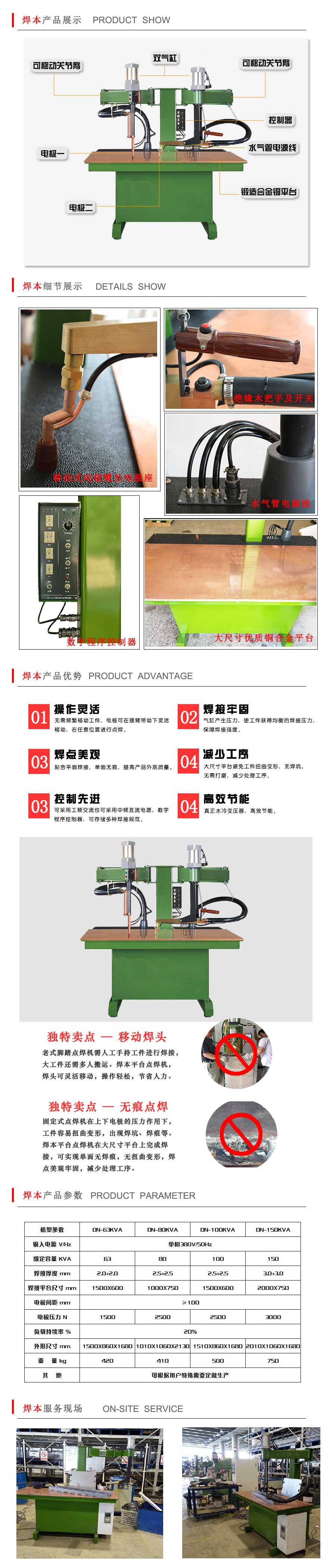 雙臂平臺點焊機詳情頁